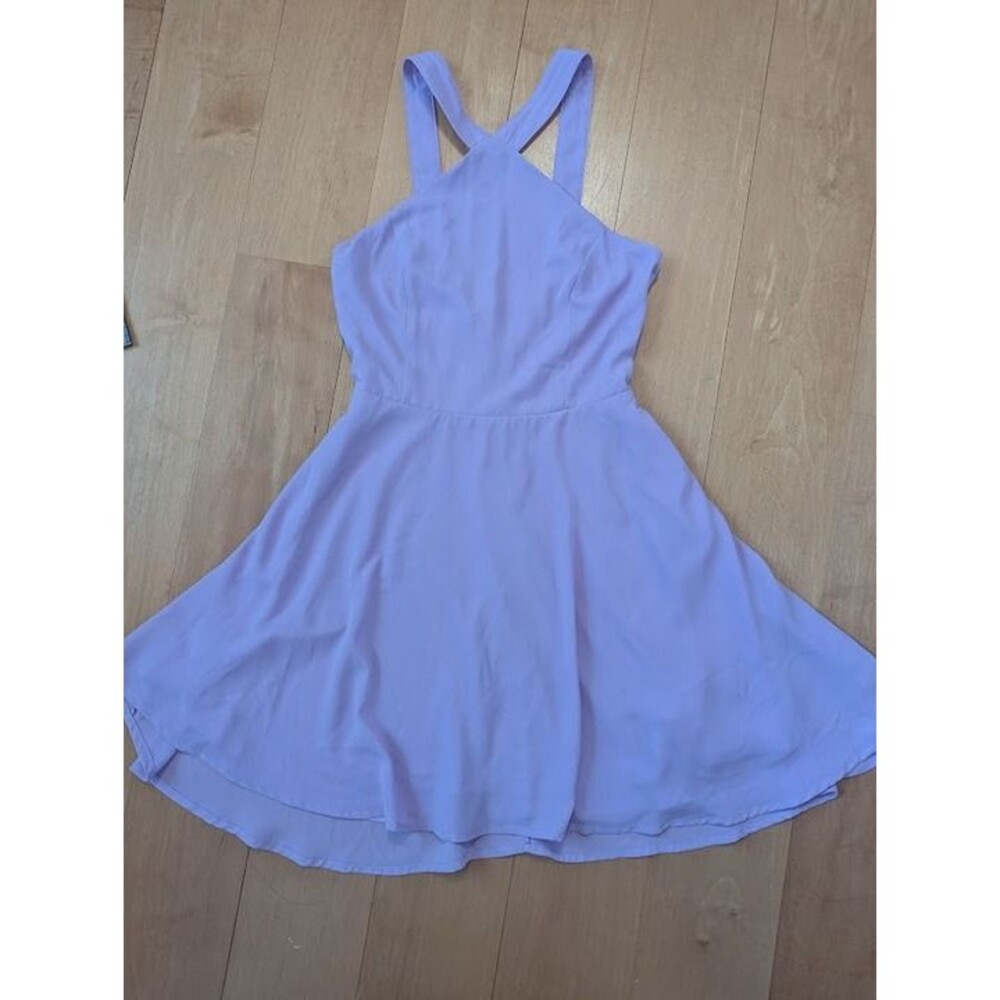superdown Lavender Cross-Back Mini Dress